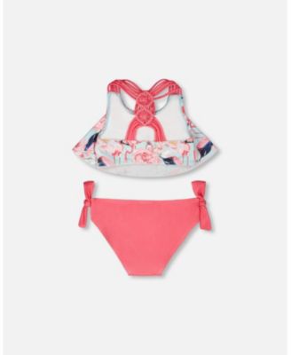 Girl Two-Piece Swimsuit Flamingo Print