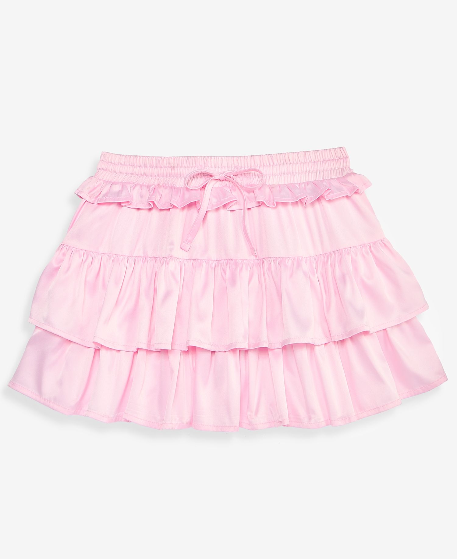 Girls' 7-16 Satin Tiered Skirt