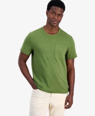 Men's Linen and Cotton Pocket T-Shirt