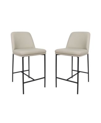 Loft Faux Leather Upholstered Counter Stools, Set of 2