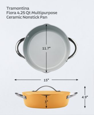 Fiora Ceramic Non-Stick 4.25-Quart Multipurpose Pan
