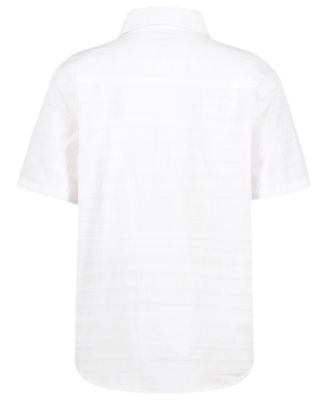 Boys' 8-20 Texture Stripe Woven Short-Sleeve Shirt