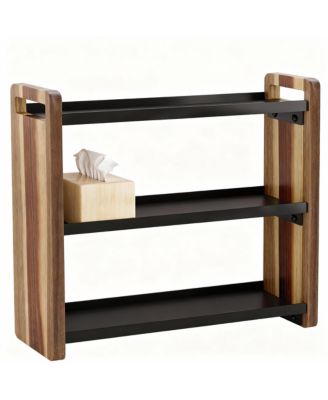 Solid Wood 3-Tier Organizer: Multi-Purpose for Bath & Kitchen