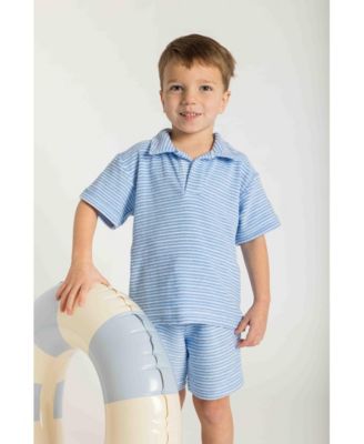 Toddler Boys Stripe Terry Polo