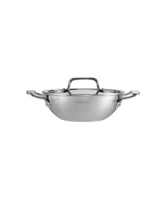 Utsava Tri-Ply Clad Stainless Steel 1.75-Quart Covered Kadai
