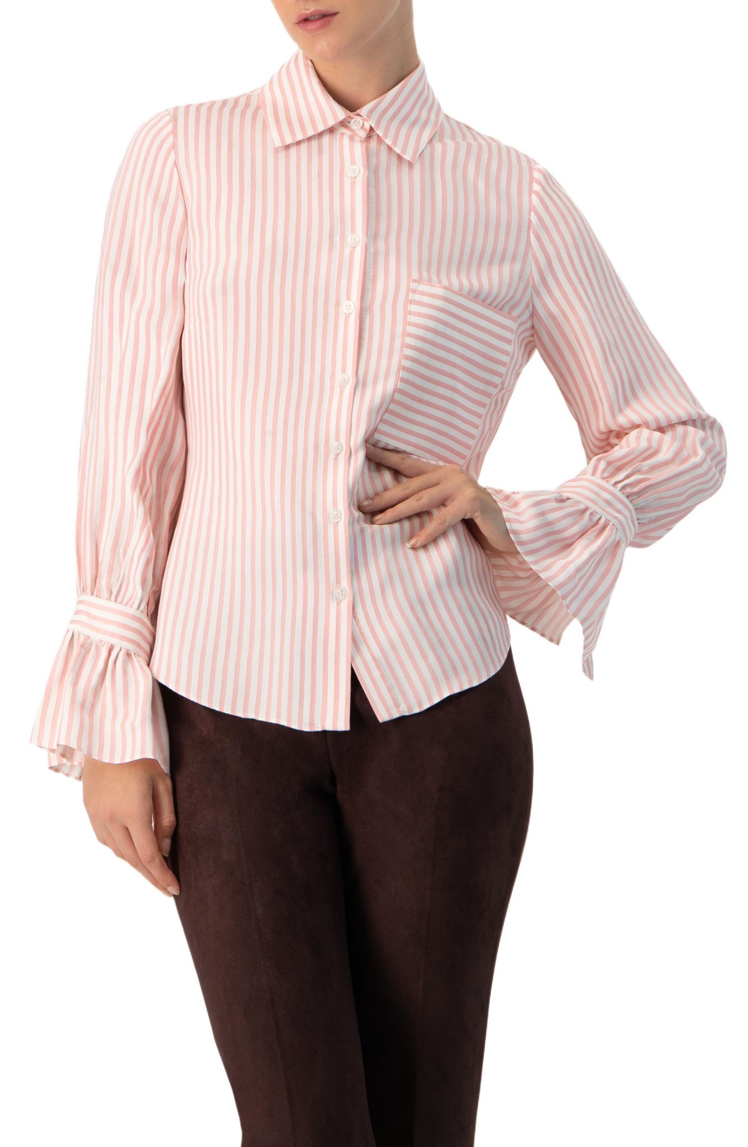 Women's Long Sleeve Striped Shirt