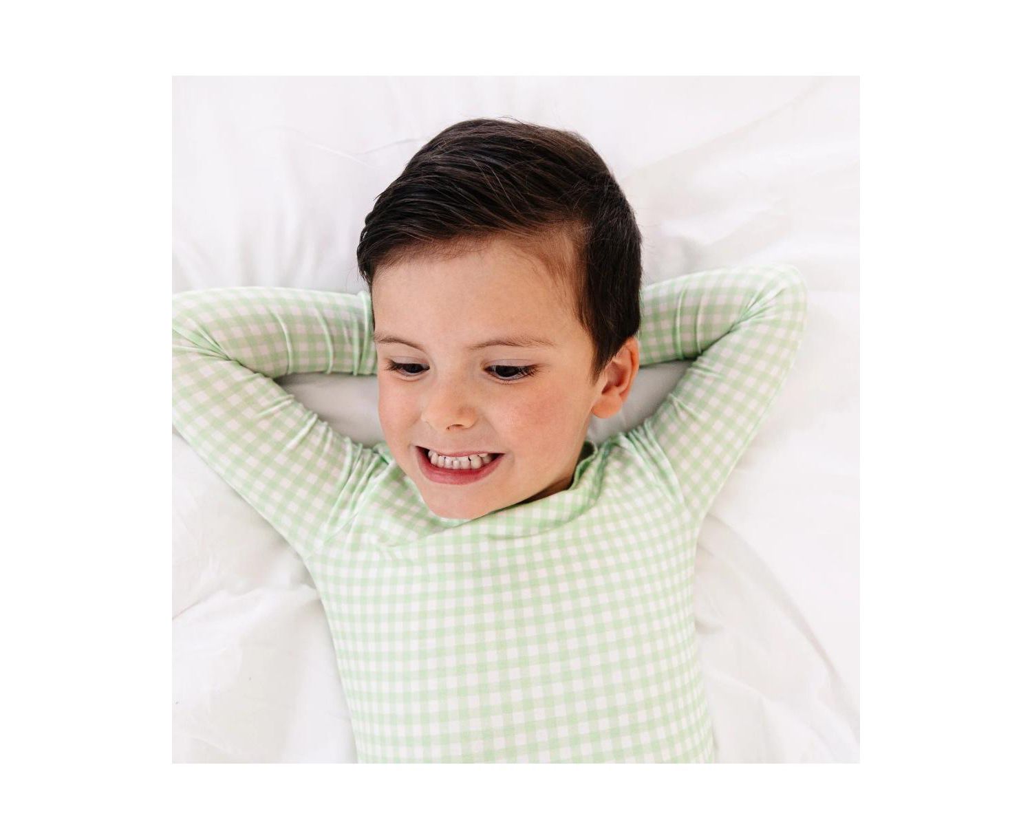 Baby Boys Pistachio Gingham Pajama Set