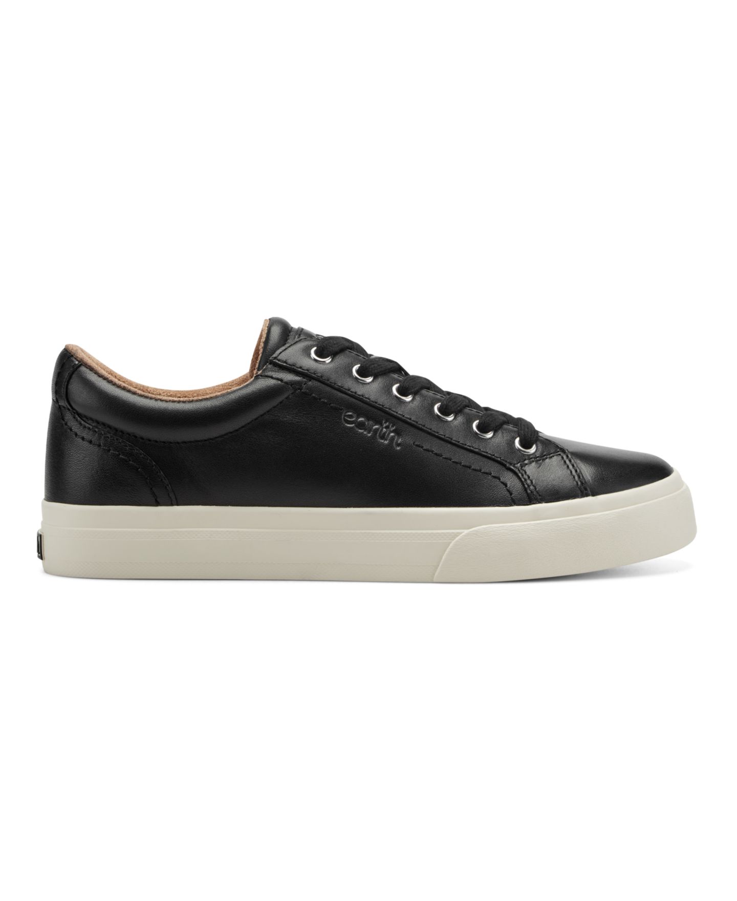 Женские кроссовки Earth Dailey Leather Low Profile Lace-Up, цвет: Чёрный кожаный — фото 2