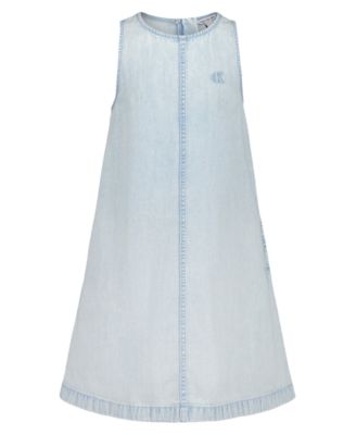 Girls' 7-16 Round Neck Sleeveless Dress