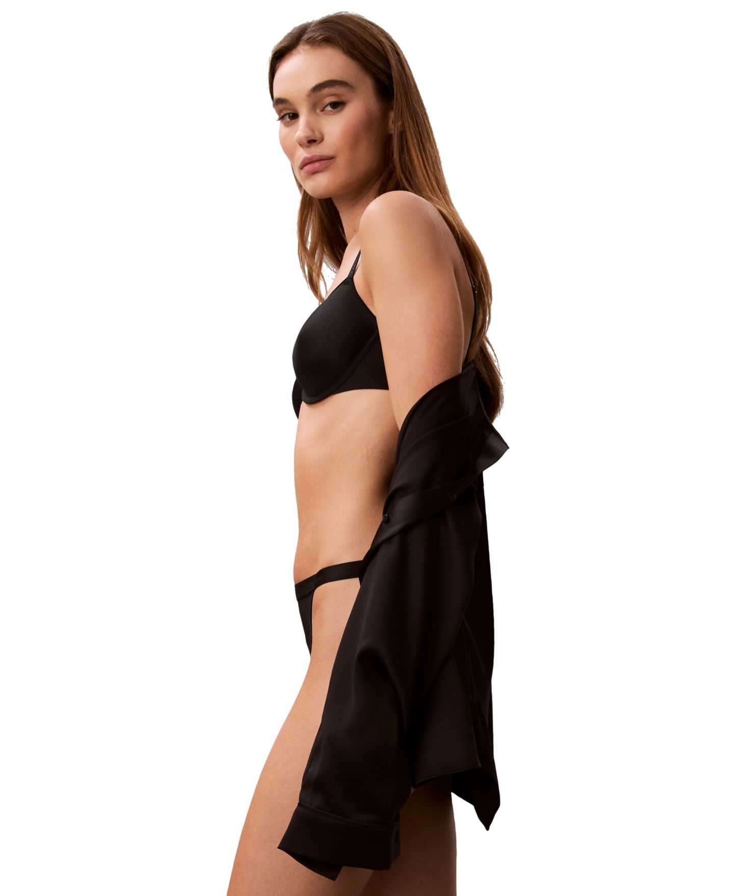 Бра деми Ultralight, лёгкая чашка — Calvin Klein, цвет: Чёрный — фото 3