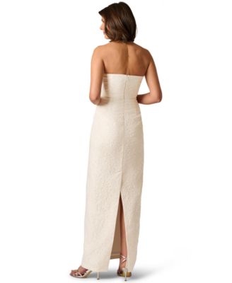 Women's Strapless Glitter Ball Gown