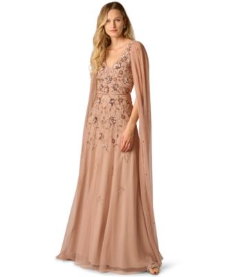 Women's V-Neck Beaded Gown