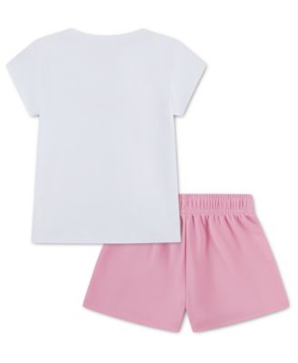 Girls' 4-6X Move with Nature Crewneck T-Shirt and Mesh Shorts, 2-Piece Set