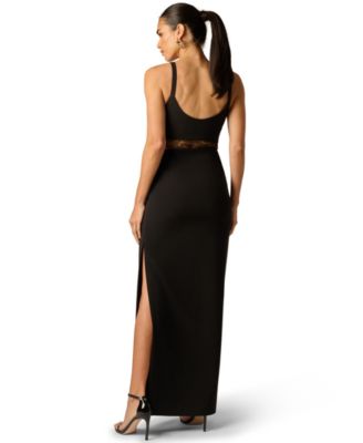 Women's Lace Detail Scoop Neck Dress