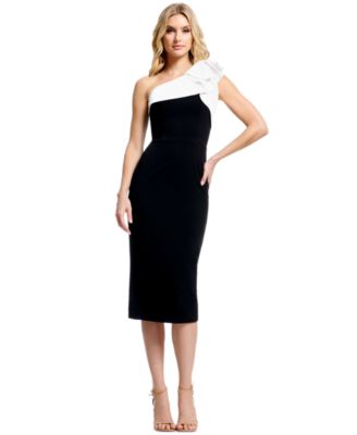 Women's Lennon Ruffle-Neck Bodycon Midi Dress