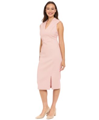 Women's V-Neck Pleated Dress