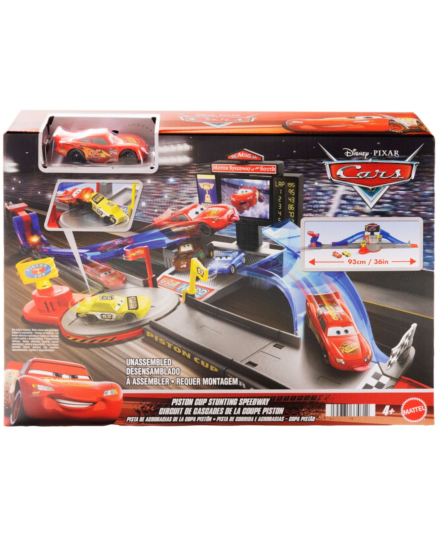 Детский игровой набор Cars Disney and Pixar Piston Cup Lightning McQueen Two Ways to Play Playset — фото 4