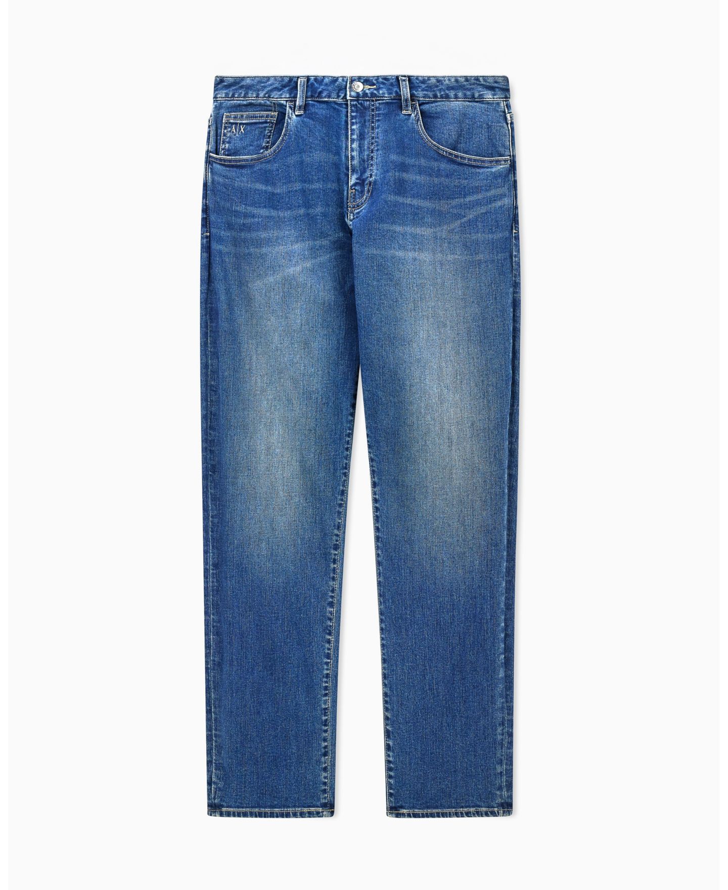 Мужские джинсы A|X Armani Exchange J13 Comfort Slim Cotton Denim Jeans, цвет: Синий джинсовый — фото 5