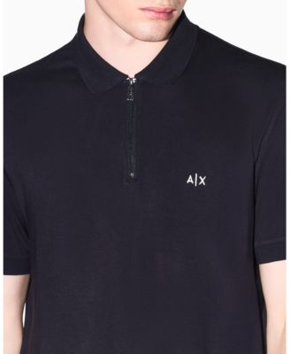 Men's Short Sleeve Zipper Polo Shirt