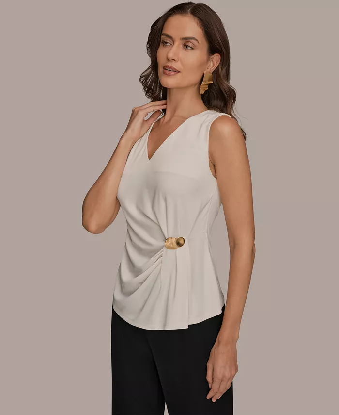 Women's V-Neck Sleeveless Top - thumbnail 3