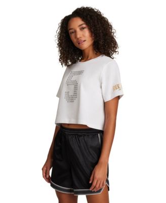 Women's Cropped Basketball Graphic T-Shirt