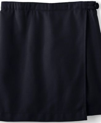 Big Girls School Uniform Solid A Line Tab Skort