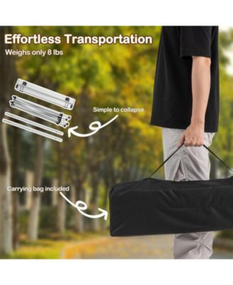 Roll-Up Camping Table with Metal Legs, Outdoor