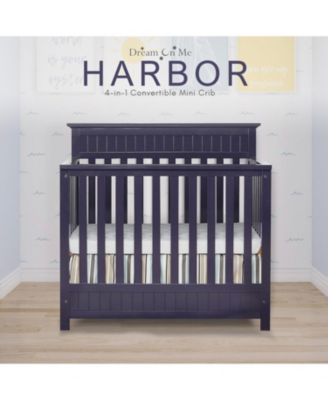Dream On Harbor 4-in-1 Convertible Mini Crib