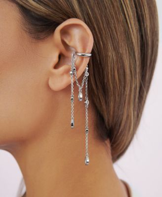 Bold Metallic Cuff Earring Set