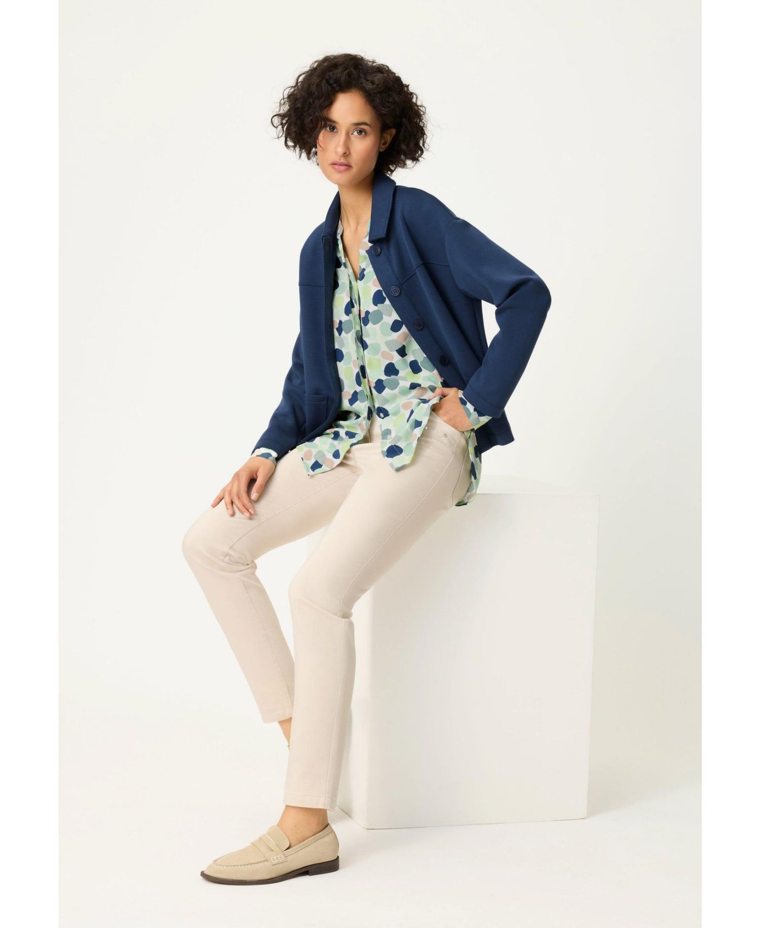 Women's Blot Print Blouse Tops