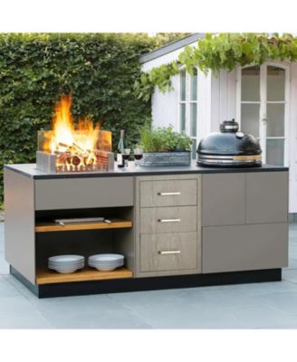 PeakPursuit Stainless Steel Outdoor Kitchen Triple Drawers - Heavy Duty with Handles, Weather-Resistant Flush Mount for BBQ Island