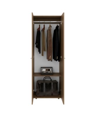 Basin 2-Door Tall Wardrobe Cabinet 66.9"H, Bedroom
