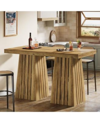 37.4" High Square Bar Table, Bistro Pub Table for Dining Room, Kitchen, Cocktail, Coffee, Living Room, Small Space