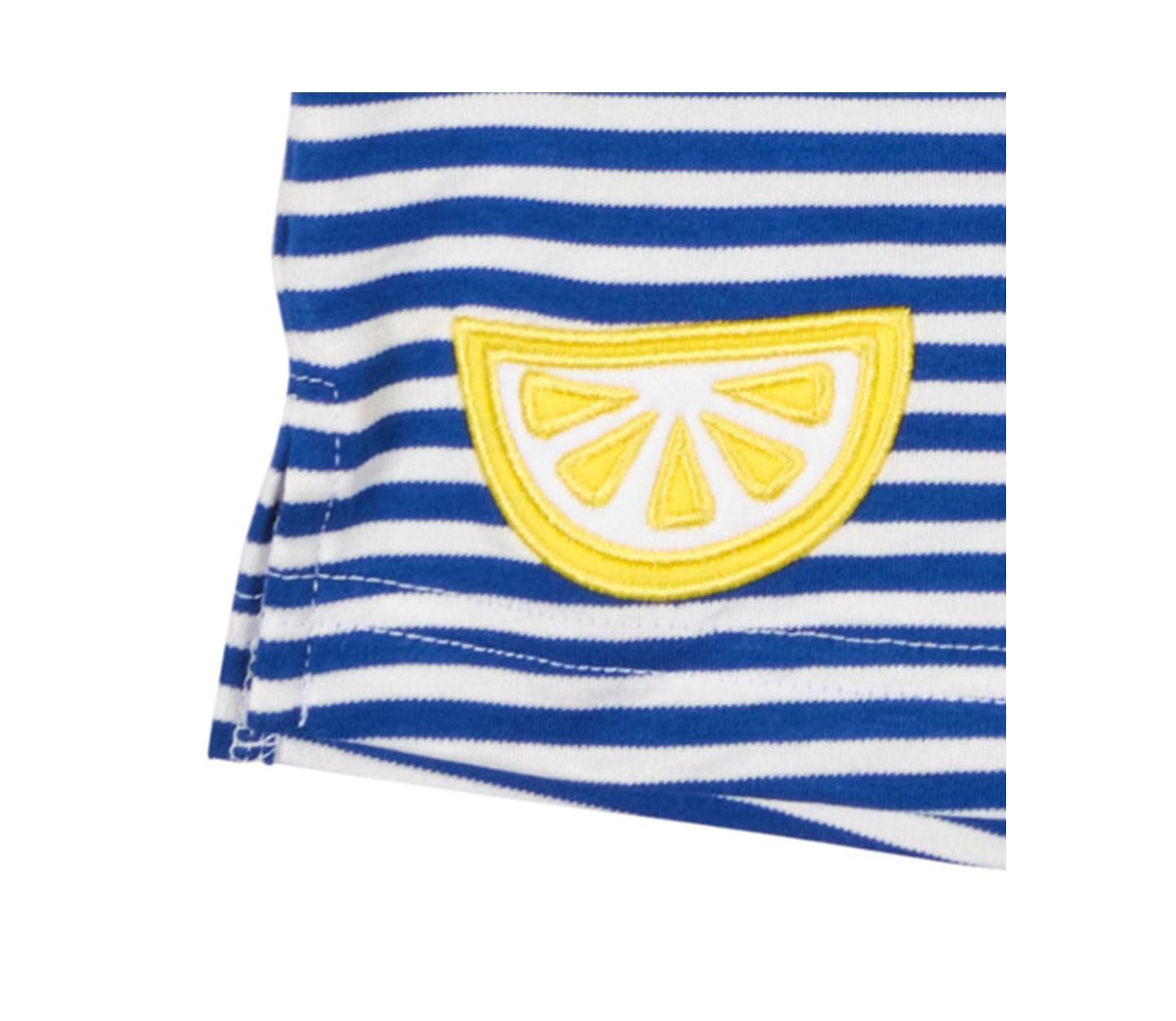 Детский комплект Florence Eiseman Big Girls Stripe Knit Short Set With Fruit Slices, цвет: Белый — фото 2
