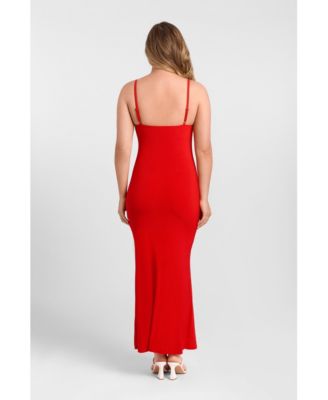 Women's Sculpting Shapewear Scoop Neck Cami Maxi Dress
