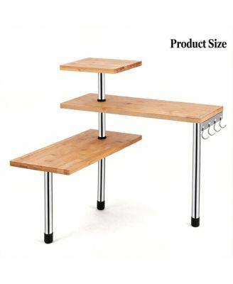 Adjustable 3-Tier Corner Shelf for Kitchen, Bathroom, Bedroom, Office
