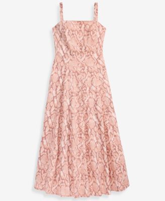 Petite Printed Cotton Midi Dress