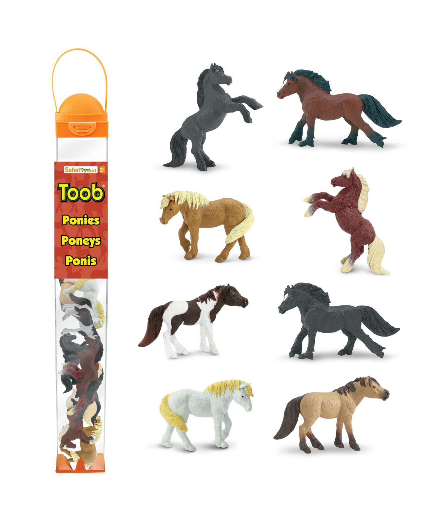 Детские фигурки Safari Ltd. 8 Miniature Pony Figurines, цвет: Разноцветный — фото 1