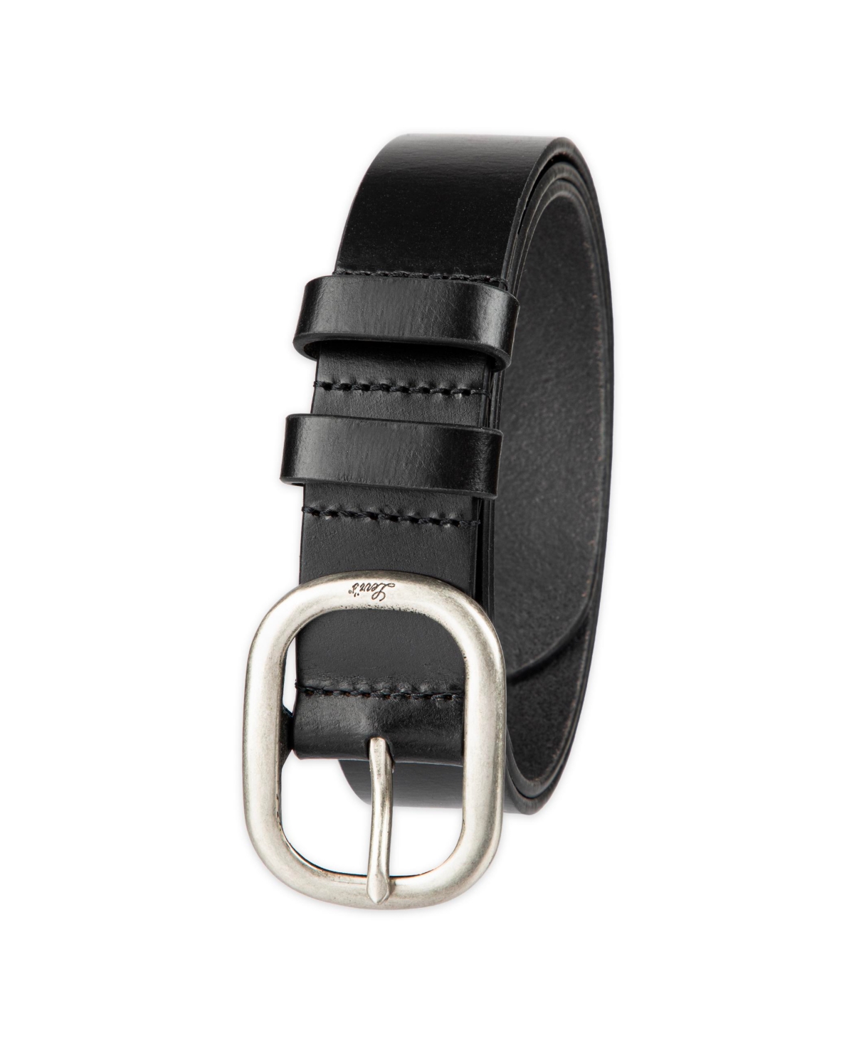 Levi's Women's Casual Center Bar Double Loop Leather Belt