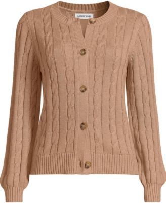 Women's Drifter Classic Cable Crew Neck Cardigan Sweater