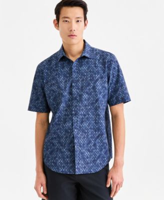 Men's Short-Sleeve Wave Geo Shirt