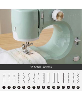 55-Piece Sewing Machine Kit for Beginners, w/ 16 Stitch Patterns, Double Stitching