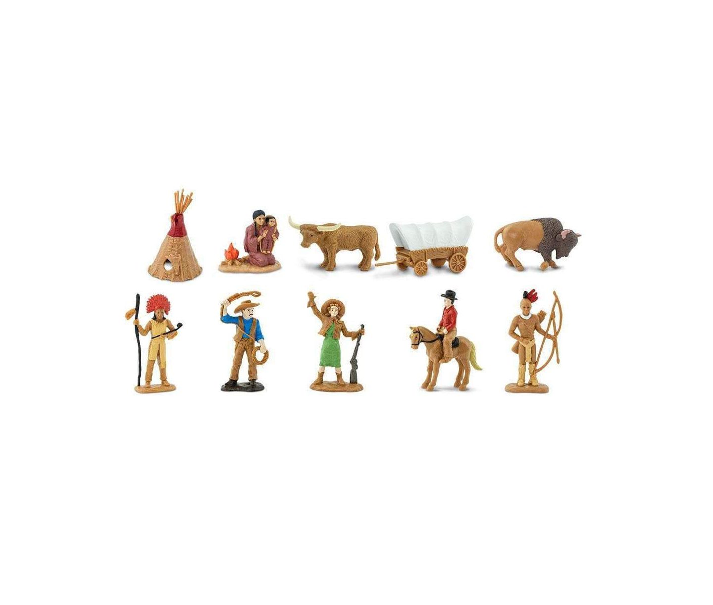 Детские фигурки Safari Ltd. Wild West 10-Piece Figurine Set, Ages 3+ — фото 2