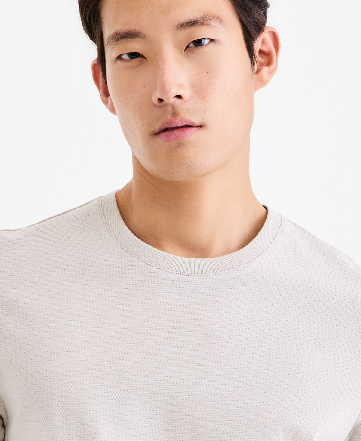 Alfani Men's Short-Sleeve Textured Mercerized T-Shirt, Macy's Exclusive