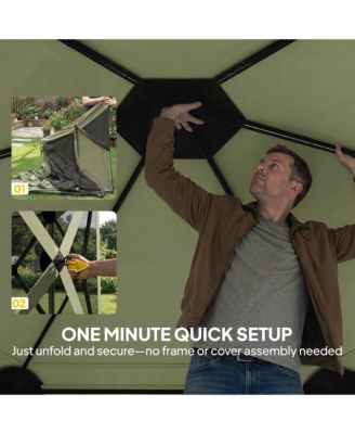 10 x 11 ft Pop Up Gazebo Screen Tent, Inst Camping Canopy