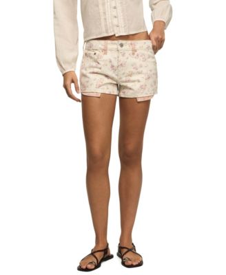 Women's Festival Floral Print Mid-Rise Shorts