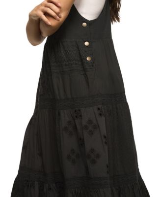 Women's Cutwork Overall Maxi Dress