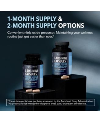 L-Arginine Capsules for Men's Stamina, Endurance & Performance, 60ct