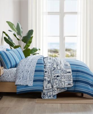 Gilpin Stripe Cotton Reversible 3-Pc. Comforter Set, King