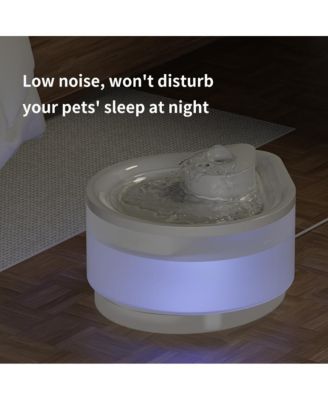 White Water Drop Pet Fountain, 2500ML Automatic Circulation Cat Dog Dispenser